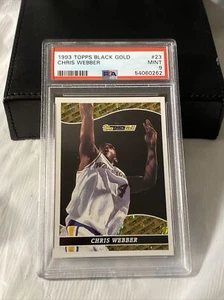 Chris Webber Rookie 1993 Topps Black Gold Card * HALL OF FAME * PSA 9 - Picture 1 of 2
