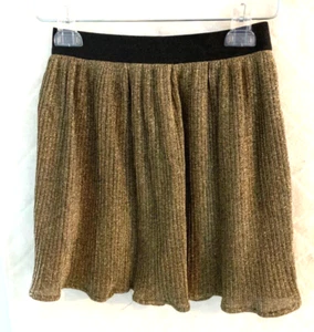 Kid Pik girl's pleated skirt with gold fabric Size M NWT - Picture 1 of 5