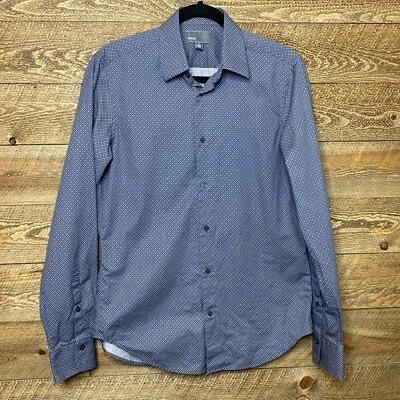 Men’s Vince long sleeve button down dress shirt mirco print Small 100% cotton - Image 1 of 4