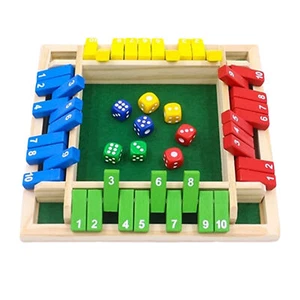 Shut The Box Dice Game Wooden Math Board Game for Kids Adults Tabletop Fun - Picture 1 of 9