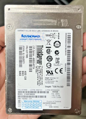 LENOVO 400GB SAS 12 GB 2.5" SSD / ST400FM0053 /100% TESTED . - Image 1 of 3