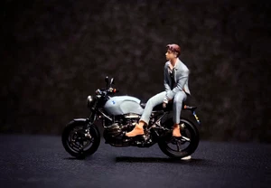 3D PRINT 1/64 motorcycle Nine 藤原拓海 fit 1:64 car street - Picture 1 of 5