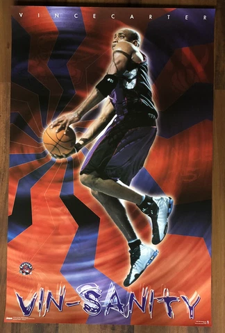 2001 VINCE CARTER TORONTO RAPTORS NBA BASKETBALL POSTER VIN-SANITY NICE!! Cover