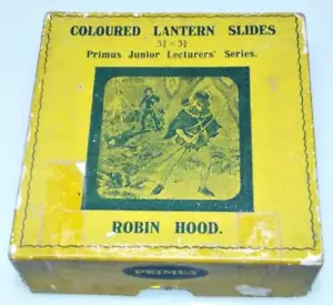 Robin Hood Box Set of 7 Antique Magic Lantern Slides Primus 1900 - Picture 1 of 8