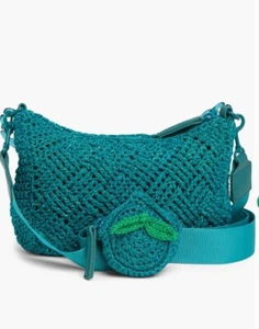 NWT Kurt Geiger London Crochet Crossbody Bag - Green - Picture 1 of 9
