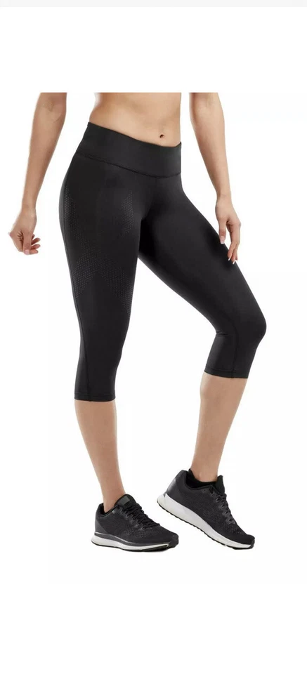 New 2XU Mid Rise Compression 3/4 Tights Women's sz XS X-Small WA2865b - Image 1 of 4