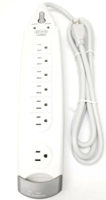  Belkin® Surge Protector 1045 Joules 7 Outlets 7 ft Cord 2 Tel Plugs Computer - Image 1 of 4