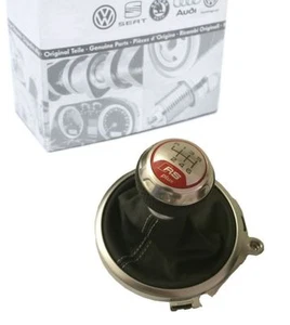 GENUINE AUDI 8J TT-RS Plus Gear Knob 6 Speed Aluminium Leather Quattro TFSI *NEW - Picture 1 of 1