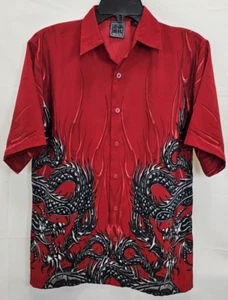AUTÉNTICA Camisa Shaolin Dragon Niños Talla (14/16) Grande Roja y Negra Manga Corta - Imagen 1 de 12