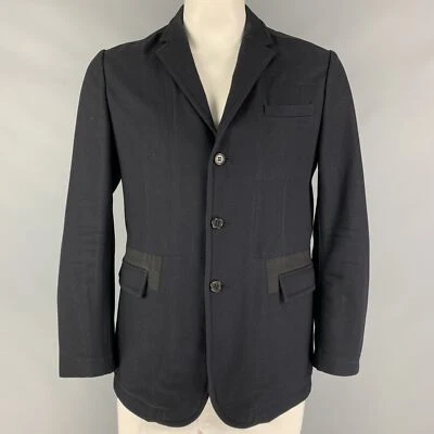 Abrigo deportivo MARNI talla 40 azul marino negro mezcla lana muesca solapa Foto 1 de 4