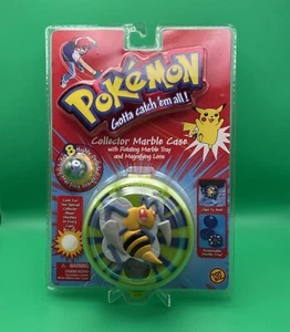 VINTAGE Pokemon BEEDRILL 8 Collector Marbles Case Tray & Magnifying Lens NEW - Picture 1 of 2
