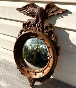 FEDERAL EAGLE Brown PORTHOLE MIRROR 16” - Picture 1 of 3