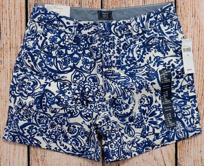 Shorts midi feminino tamanho 5 branco estampa floral novo com etiquetas GAP infantil - 345599 - Imagem 1 de 4