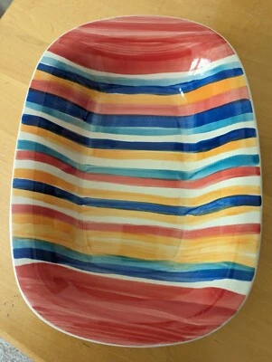 Water Color Red serving dish - Image 1 of 4