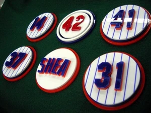 Custom 3D retired numbers set SIGN ART man cave classic NY NEW York apple Mays - Picture 1 of 17