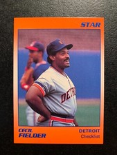 Cecil Fielder 1990 STAR CO Checklist  Orange Card #1  of 11  DETROIT TIGERS
