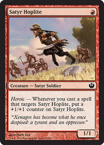 Satyr Hoplite ~ Damaged Journey into Nyx MTG Magic UltimateMTG Red Card - Image 1 of 1