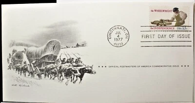 USPS FDC #1719 – 1977 13c Skilled Hands for Independence: Wheelwright  ST1347 - Image 1 of 3