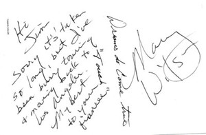 Mary Wilson- Signed Card