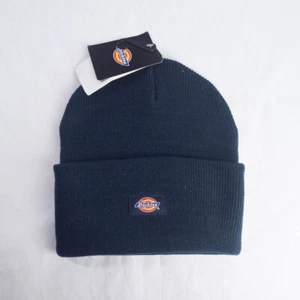 Dickies Adult Unisex OS Black Cuffed Thick Knit Beanie Cap Hat - Picture 1 of 5