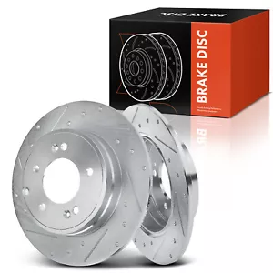 2x 284mm Rear Drilled Rotors for Hyundai Sonata Azera Tucson Kia Optima Cadenza - Picture 1 of 8