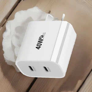 Dual Ports AU Type Plugin. Fits Charger Cable Type C. - Picture 1 of 6