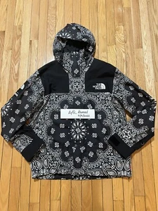 FW14 Supreme TNF The North Face Bandana Mountain Jacket BLACK LARGE - Picture 1 of 1