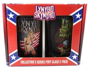 Lynyrd Skynyrd Collectors Series Pint Glasses 2 Pack 2006 NEW IN BOX - Picture 1 of 4