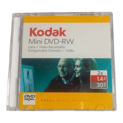 Kodak Mini DVD-RW Blank Unused 1.4GB 30 Min 2x Speed - Image 1 of 3