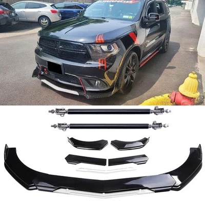 For Dodge Durango Front Bumper Lip Splitter Sport Spoiler Black White Body Kit - Image 1 of 4