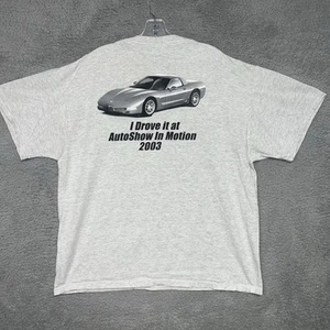 Vintage GM Auto Show In Motion T-Shirt Herren Gr. XL meliert grau Corvette 2000er Tee - Bild 1 von 8