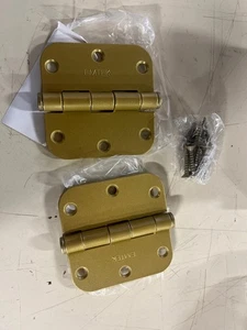 Emtek, 92033US4, 3-1/2" x 3-1/2" Plated Steel, 5/8" Radius, Bearing Hinges, Pair - Picture 1 of 7