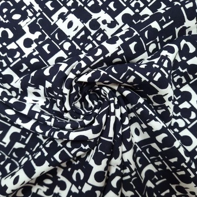 Viskosestoff Meterware geometrische muster, Kleiderstoff, Viskose, 50 cm - Bild 1 von 4