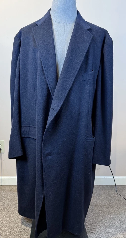 Sobretudo de lã virgem Zegna sob medida $6600 6XL novo sem etiquetas - Imagem 1 de 4