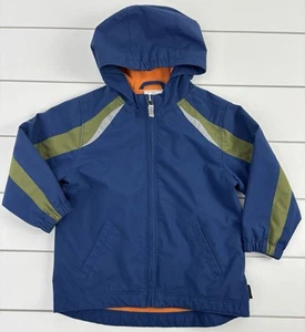 Boys HANNA ANDERSSON Sz 100 - 4y Hooded Jacket Coat Blue Green - Picture 1 of 8