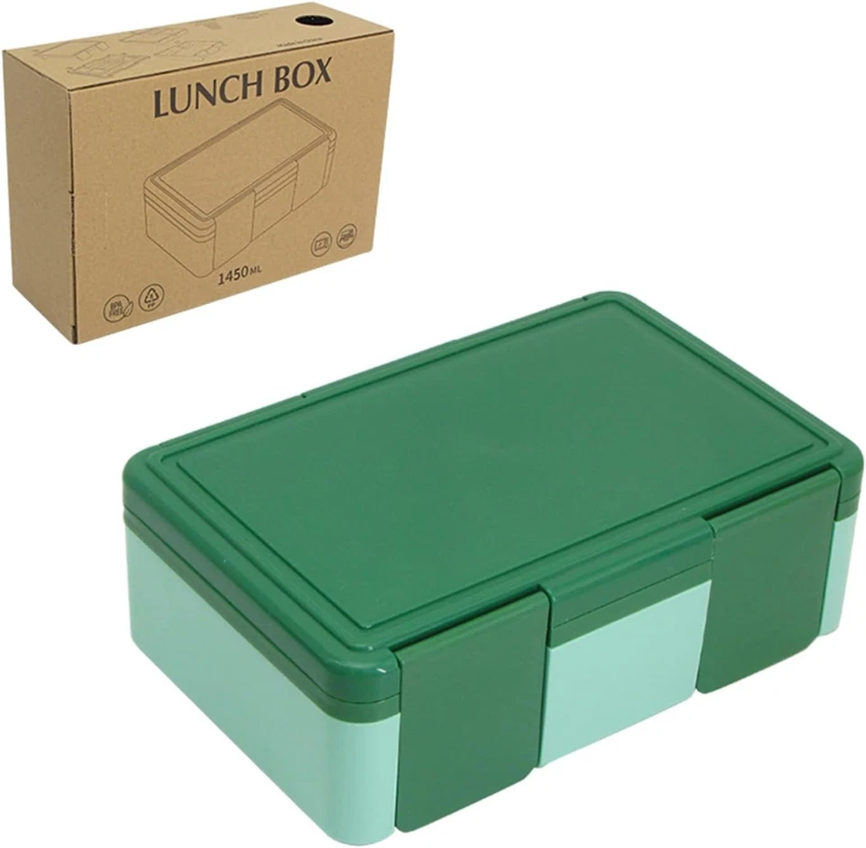 Lunchbox Bento 1450 ml con caja de salsas juego de cubiertos para microondas lavavajillas - Imagen 1 de 4