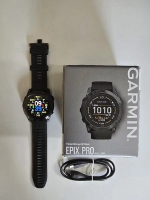 GARMIN EPIX PRO GEN 2 (51MM) Smartwatch Silikon, Schwarz/Schiefergrau - Bild 1 von 4