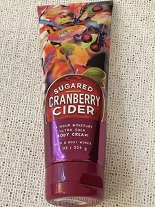 Bath Body Works Sugared Cranberry Cider 24hr Moisture Ultra Shea Body Cream 8oz - Picture 1 of 6