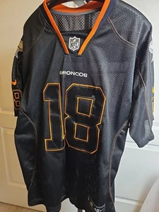 Nike Peyton Manning Denver Broncos Blackout Jersey #18 Mens XL Black NFL RARE!!! - Picture 1 of 7