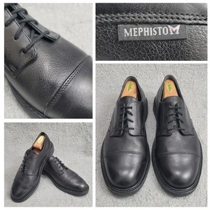 Mephisto Melchior Cap Toe Oxford Herren 9,5 schwarz Vollnarbenleder Goodyear Welt - Bild 1 von 17