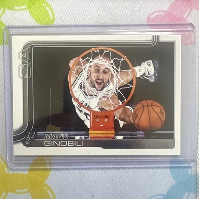 2025 Topps NBA Flagship Manu Ginobli Golden Mirror Image Variation SP #262 SSP - Image 1 of 2
