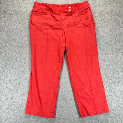 Женские повседневные штаны New Directions плоские спереди эластичные красные размер 22 Вт - Изображение 1 из 4