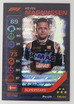 2022 Topps F1 Turbo Attax Superstars K-Mag Refractor - KEVIN MAGNUSSEN #170 - Image 1 of 2