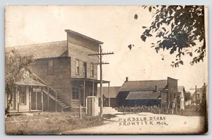 Frontier Hillsdale, Ghost Town MI Pursel Filtered Gasoline~Milllinery 1910 RPPC - Picture 1 of 3