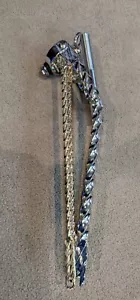 CHROME TWISTED SPRINGER FORK, GOLD TWISTED BARS &SPRG,26" BEACH CRUISER BICYCLES - Picture 1 of 7