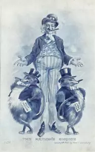 Uncle Sam, Taft, Jennings "The Nations Choice Embossed Postcard - Picture 1 of 1