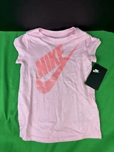 Nike Youth Girls Short Sleeve Graphic T-Shirt Size 6 Pink - Picture 1 of 2