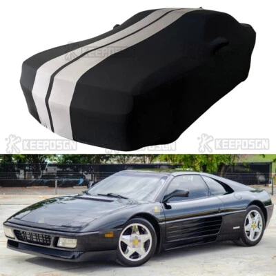 Car Full Cover Indoor Stretch Dustproof Custom For Ferrari 348 360 458 550 F355 Foto 1 de 4