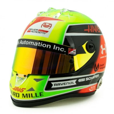 HELM HELMET MICK SCHUMACHER HAAS TEST F1 ABU DHABI GP 2020 #50 SCHUBERTH 1:2 OVP - Bild 1 von 4