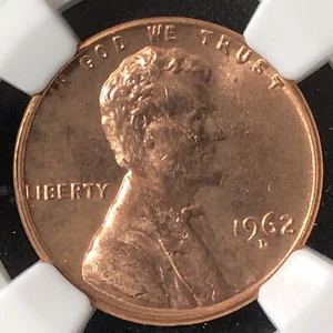 1962-D 1C Lincoln Memorial One Cent NGC UNC DETAILS 3583074-032 - Picture 1 of 4